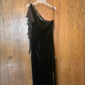 Ralph Lauren Black One-Shoulder Dress